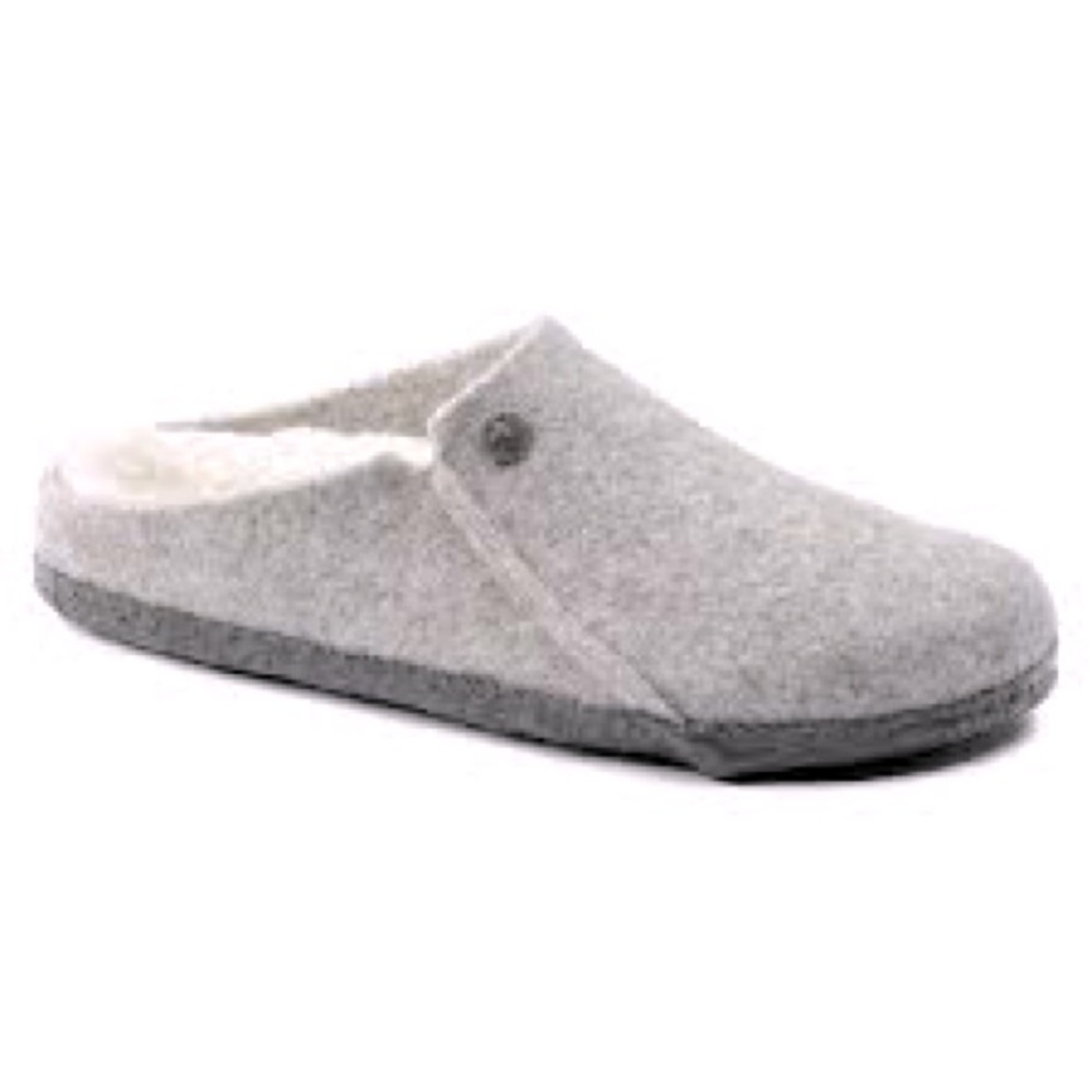 NWOT Birkenstock Zermatt grey wool shearling lined clogs slippers 40